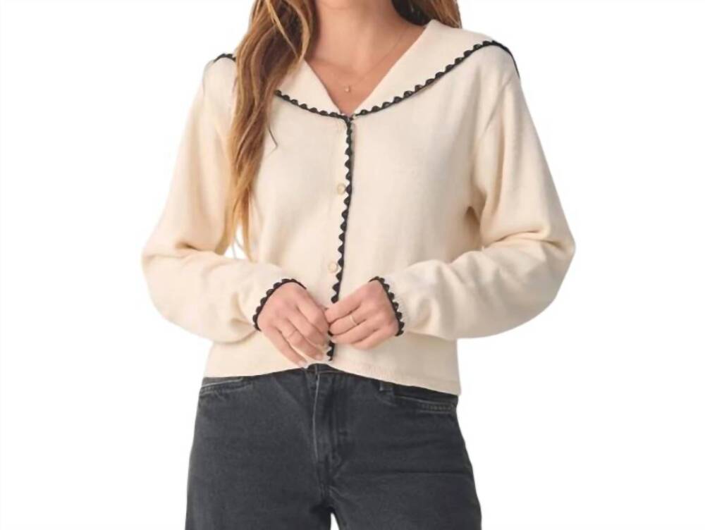 NEW RYLEE + CRU sailor cardigan in natural